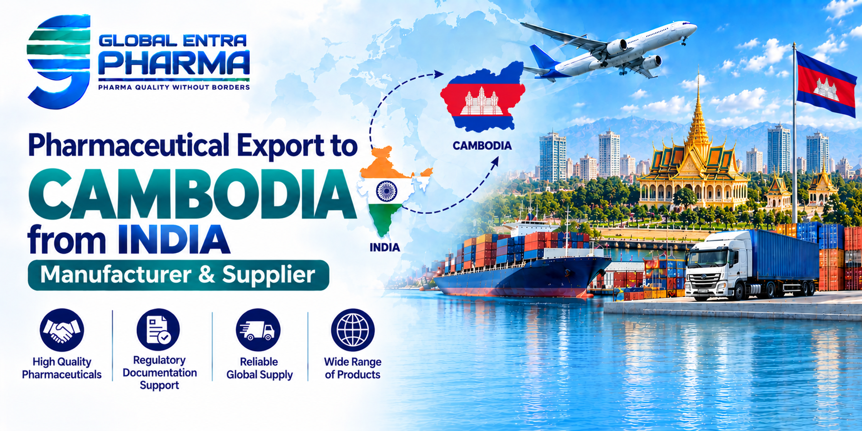 Pharmaceutical Export to Cambodia from India – Manufacturer & Supplier